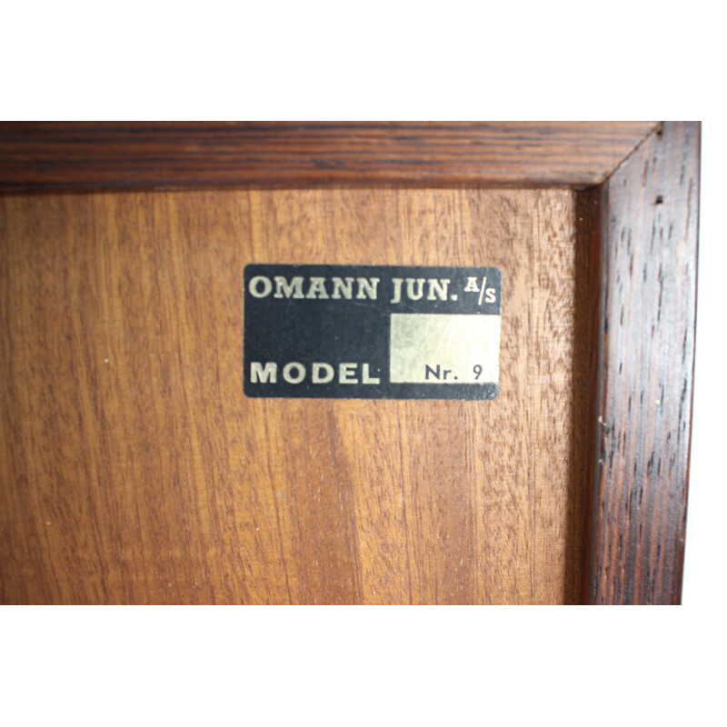 Vintage Bookcase in rosewood Oman Junn 1960s