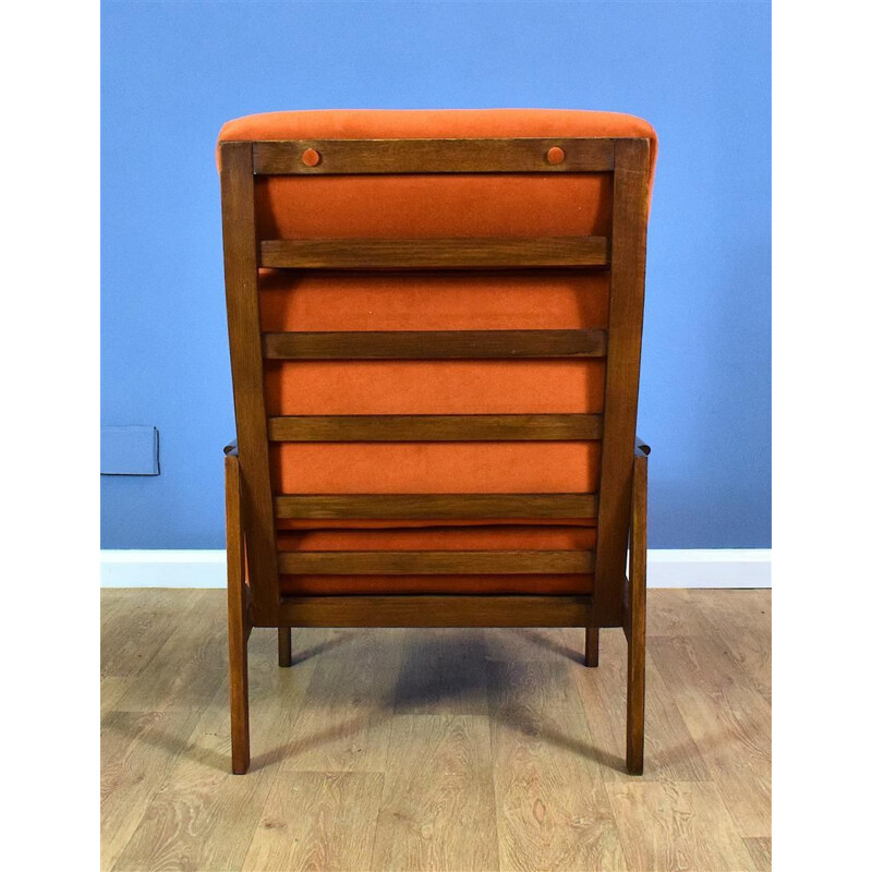 Vintage Lounge Chair Capella in Velvet & Oak by Illum Wikkelso for Niels Eilersen Danish 