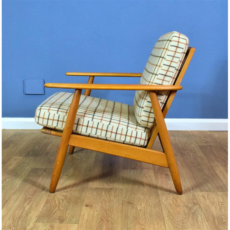 Vintage Lounge chair in Wool & Beech Danish 1960s