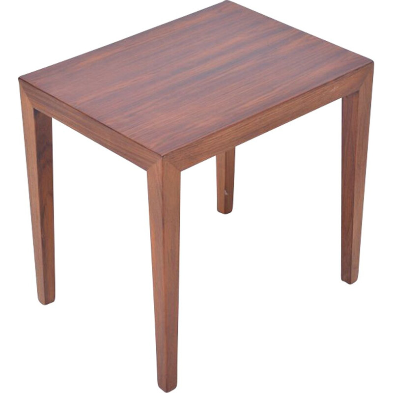 Table d'appoint vintage scandinave par Severin Hansen en palissandre 1960