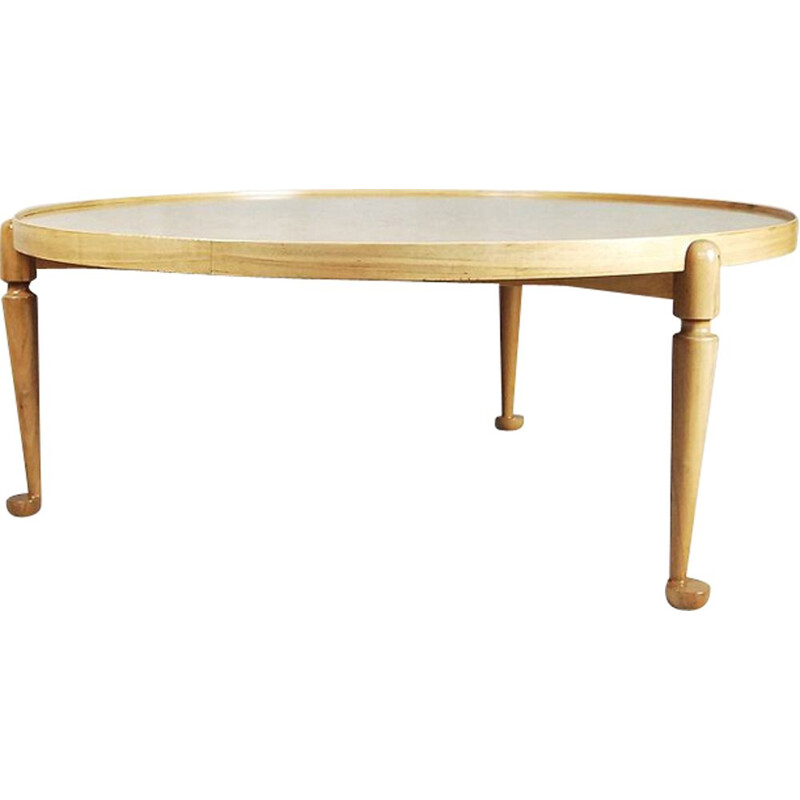 Vintage 2139 table for Svenskt Tenn in walnut and burlwood 1940