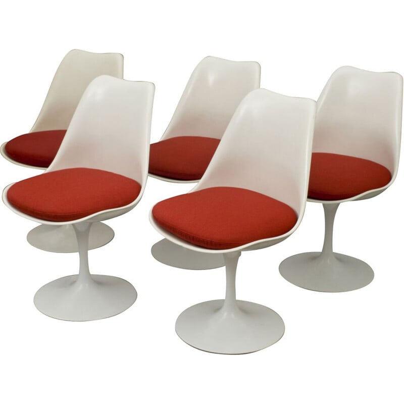 Suite de 5 chaises Tulip par Eero Saarinen