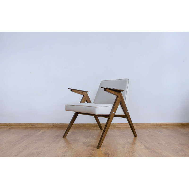 Fauteuil vintage blanc des années 60