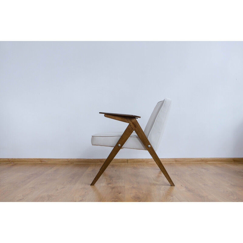 Vintage white armchair from the 60s