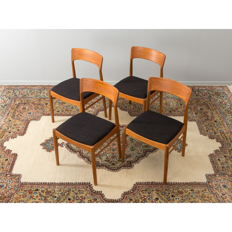 Ensemble de 4 chaises à repas vintage par K.S. Møbler,1960