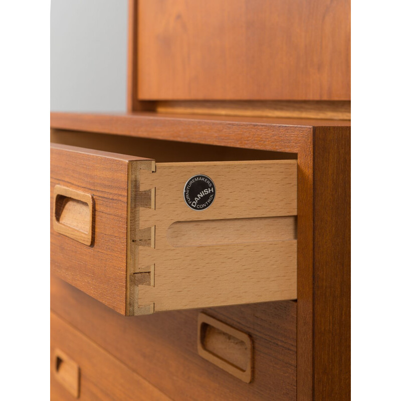 Vintage Scandinavian desk in teak by Poul Hundevad from the 60s