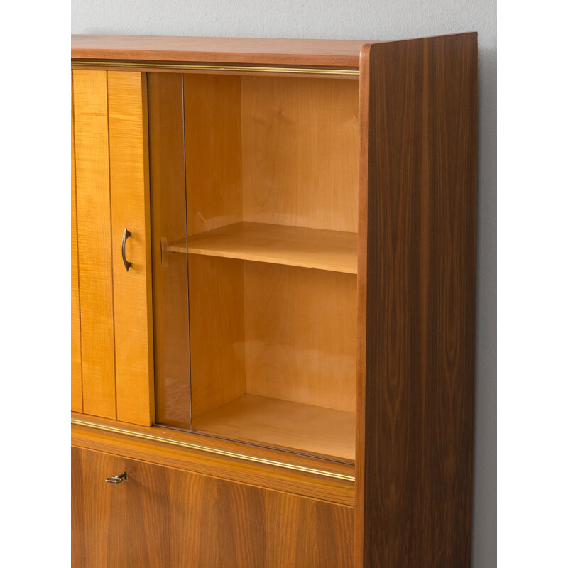 Vintage german cabinet with a showcase 1950s