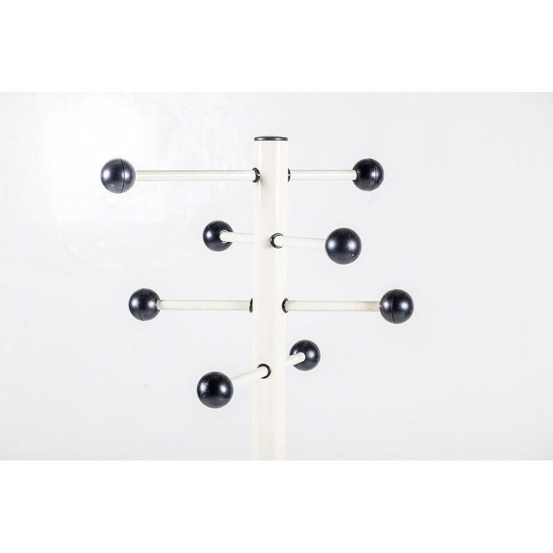 Vintage white and black metal coat rack by Artifort, 1970