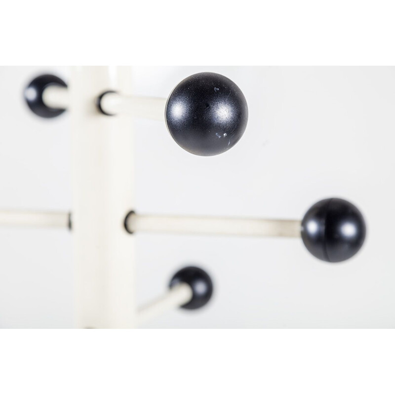 Vintage white and black metal coat rack by Artifort, 1970