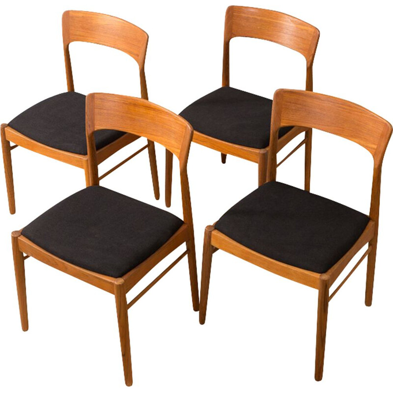 Ensemble de 4 chaises à repas vintage par K.S. Møbler,1960