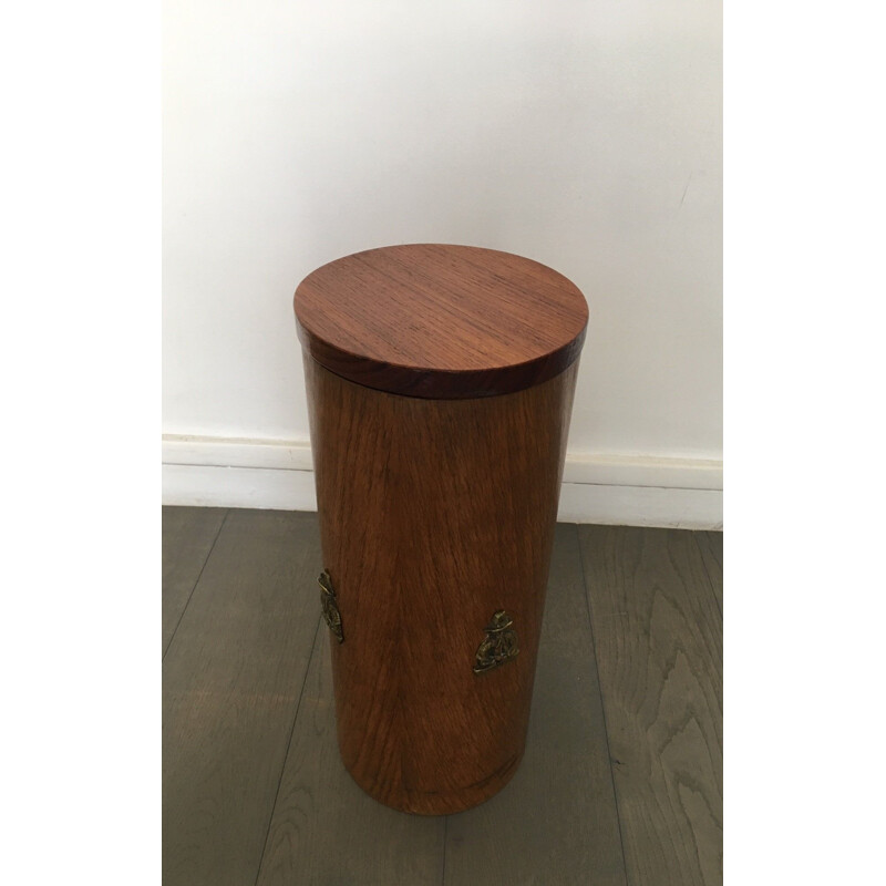 Vintage teak umbrella stand