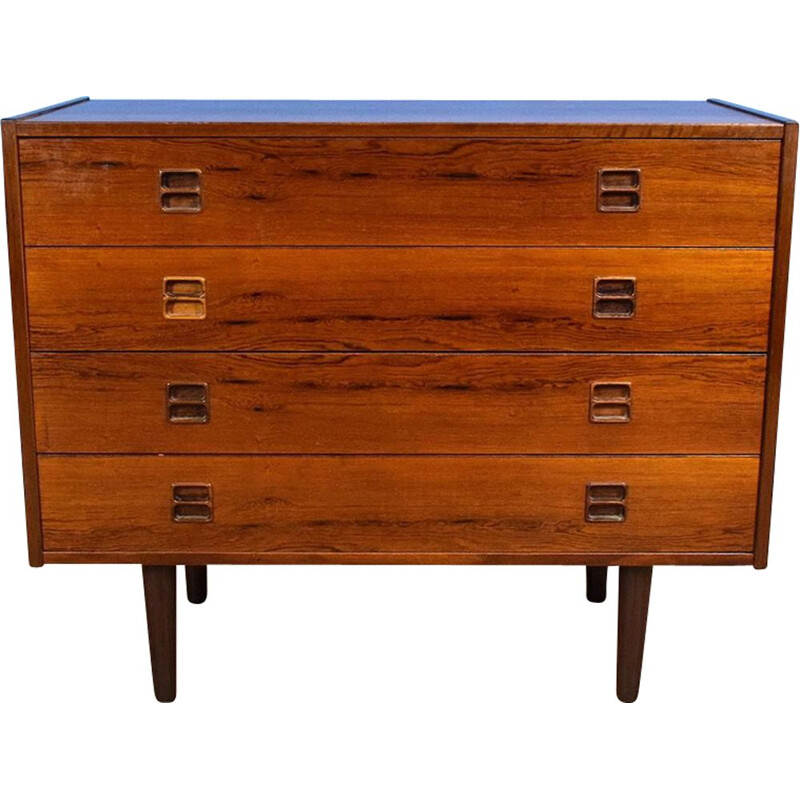 Vintage Danish Rosewood Chest of 4 Drawers, 1960-70s