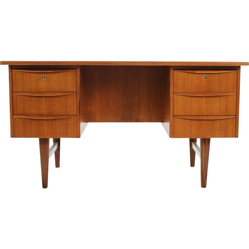 Vintage Writing Desk in Teak Danish 1960s 