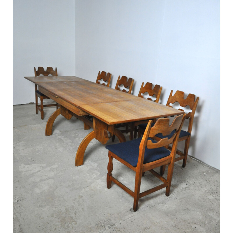 Vintage dining table by Henning Kjærnulf for EG Kvalitetsmøbel