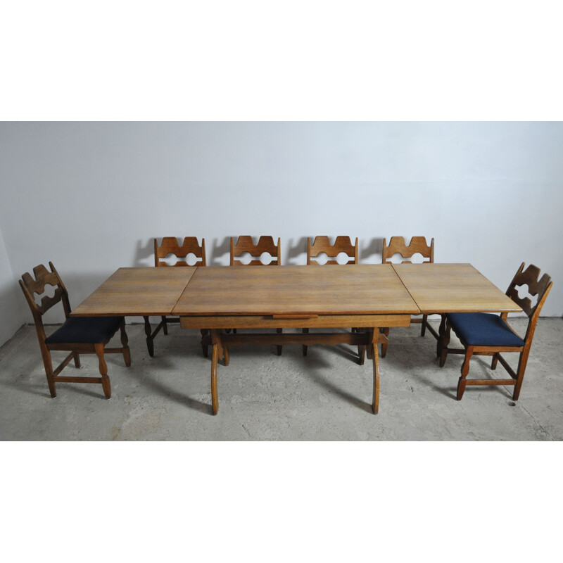 Vintage dining table by Henning Kjærnulf for EG Kvalitetsmøbel