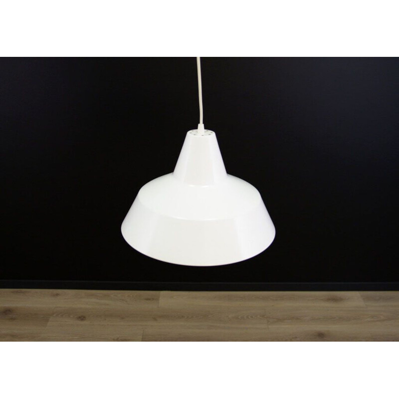 Vintage Danish white hanging lamp