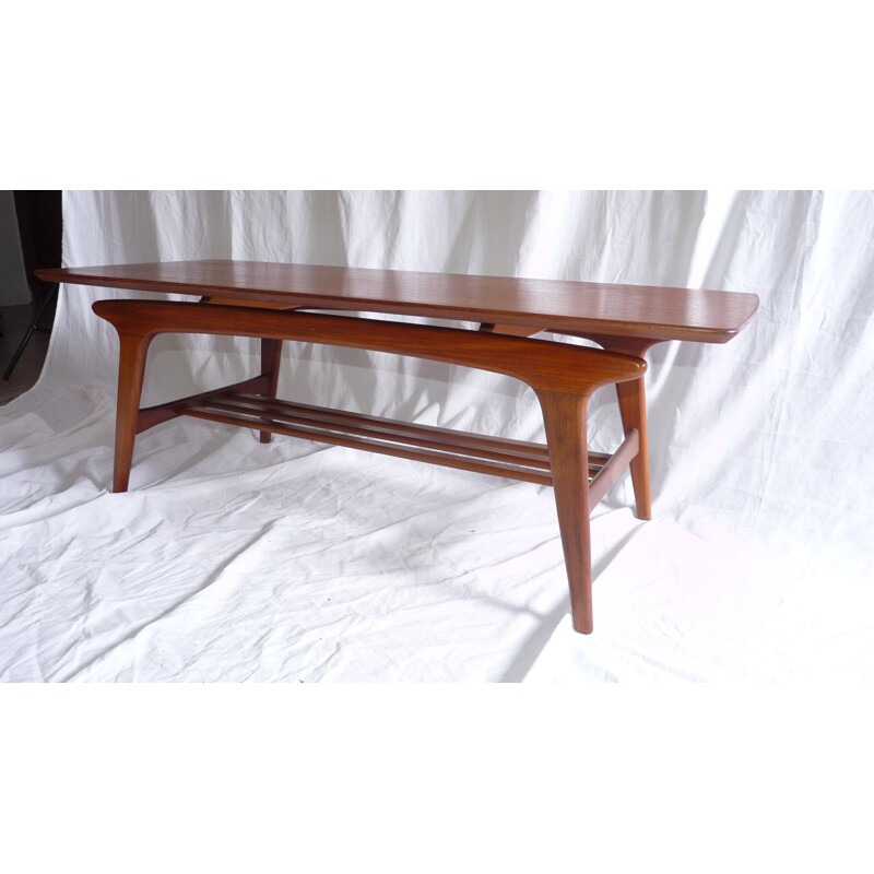 Scandinavian coffee table in mahogany - 1970s