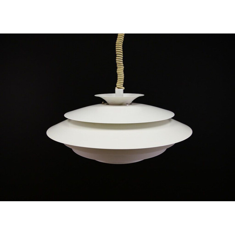 Vintage hanging lamp white Scandinavian 1960-70s