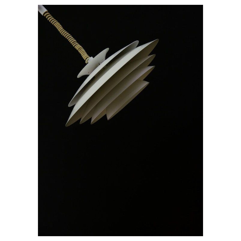 Vintage hanging lamp white Scandinavian 1960-70s