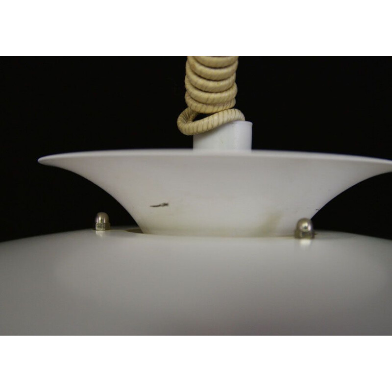 Vintage hanging lamp white Scandinavian 1960-70s