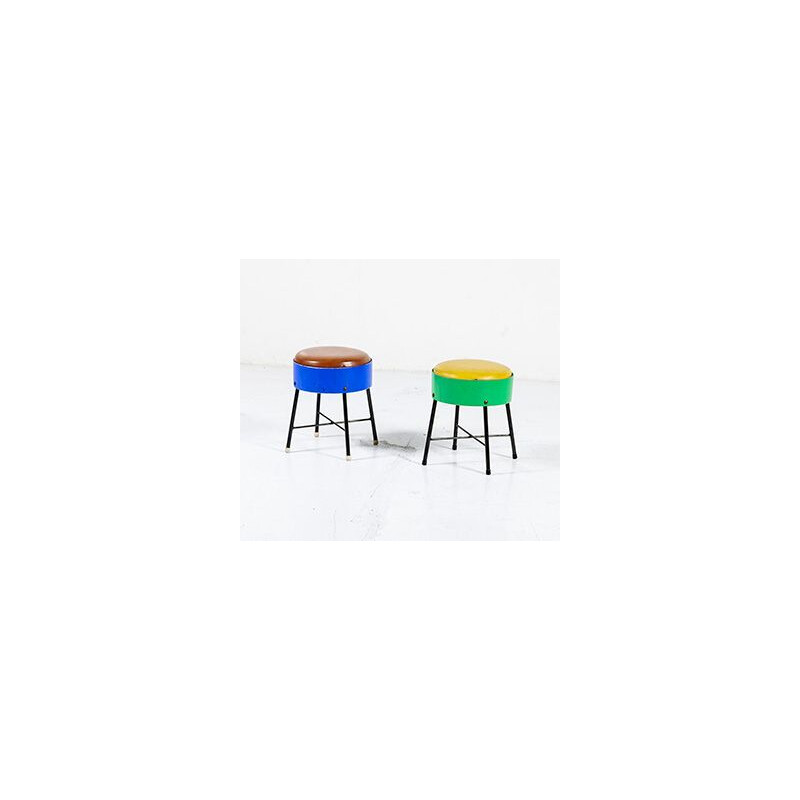 Set of 2 Vintage Children's Stools by Pilastro, 1950s