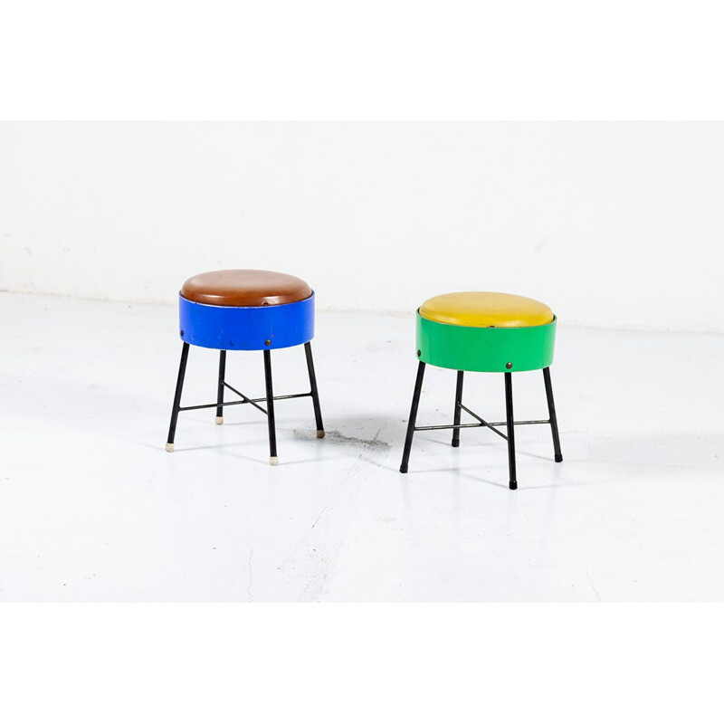 Set of 2 Vintage Children's Stools by Pilastro, 1950s