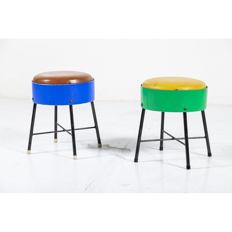 Set of 2 Vintage Children's Stools by Pilastro, 1950s