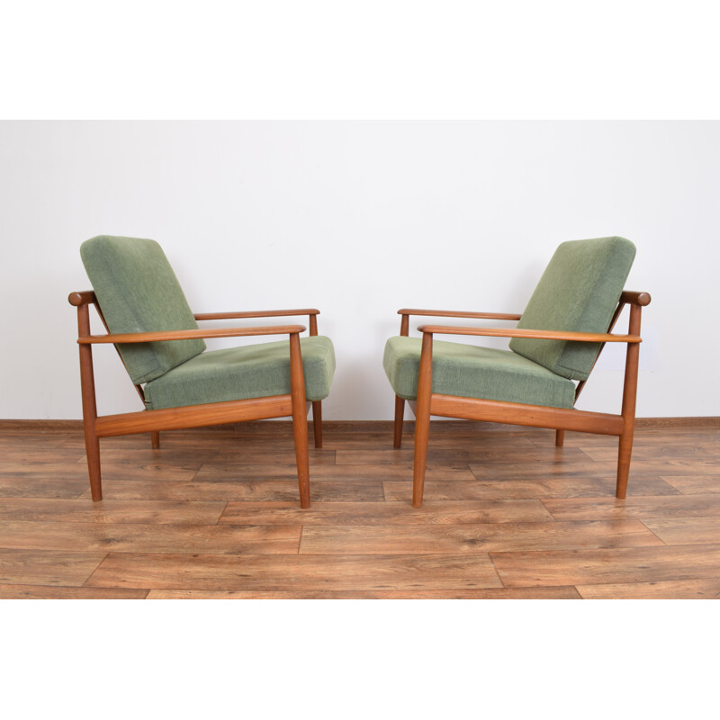 Set of 2 vintage Armchairs in teak by Arne Vodder, Danish 1960s