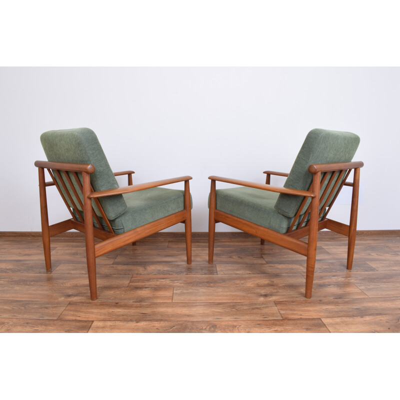 Set of 2 vintage Armchairs in teak by Arne Vodder, Danish 1960s