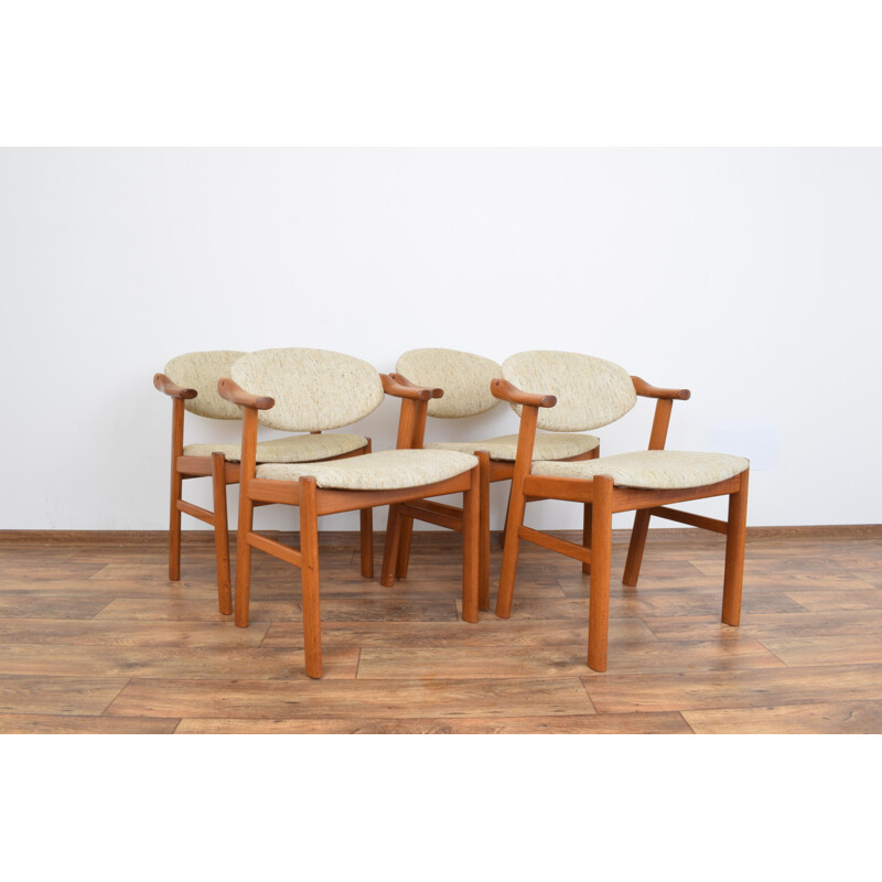 Série de 4 chaises à repas vintage par Kai Kristiansen pour Schou Andersen, danois années 1960