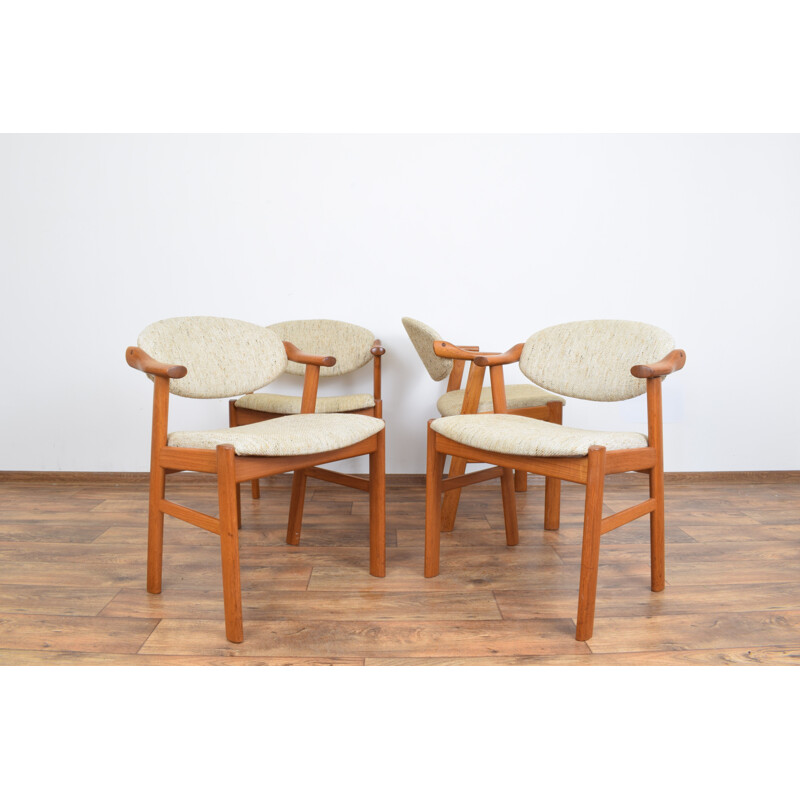 Série de 4 chaises à repas vintage par Kai Kristiansen pour Schou Andersen, danois années 1960