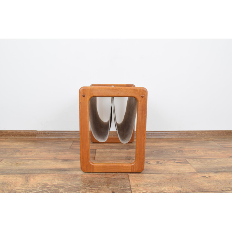 Vintage Magazine Rack in Teak by Aksel Kjersgard for Salin Mobler, 1960s