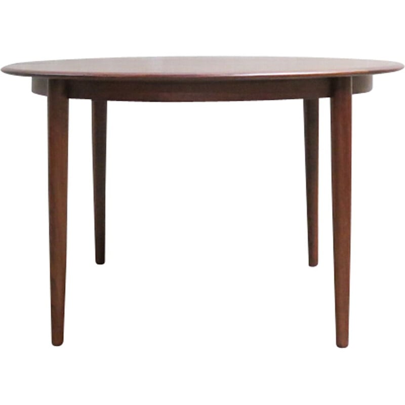 Table vintage danoise circulaire en teck 1960