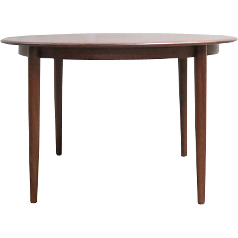 Vintage danish round dining table in teak 1960