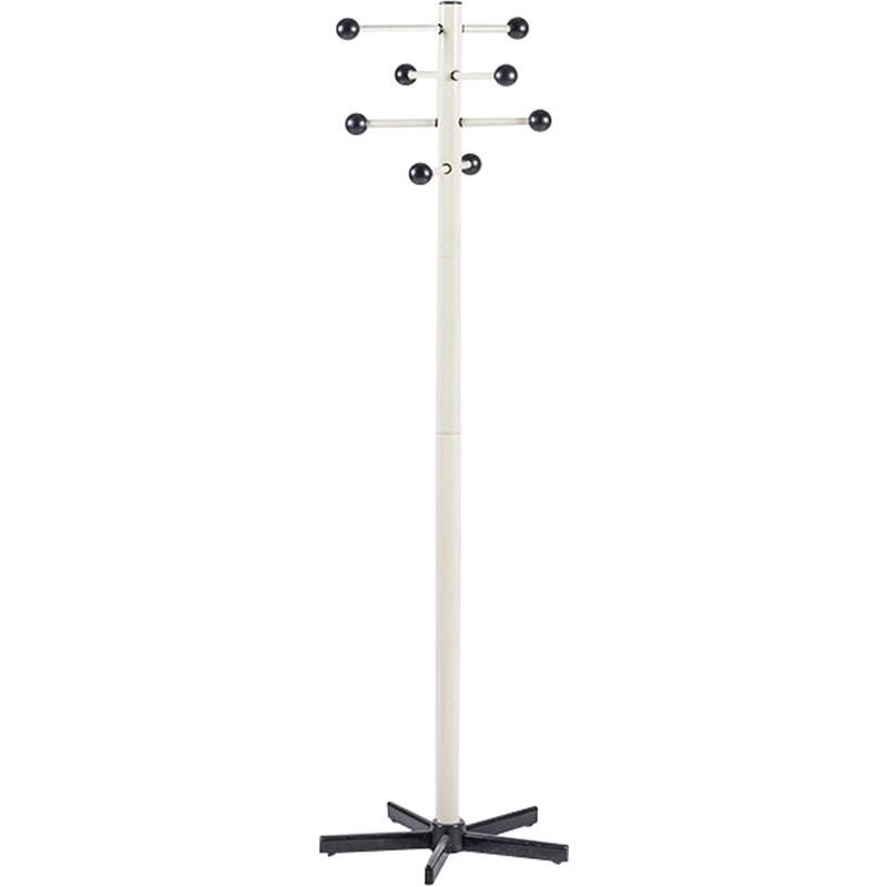 Vintage white and black metal coat rack by Artifort, 1970