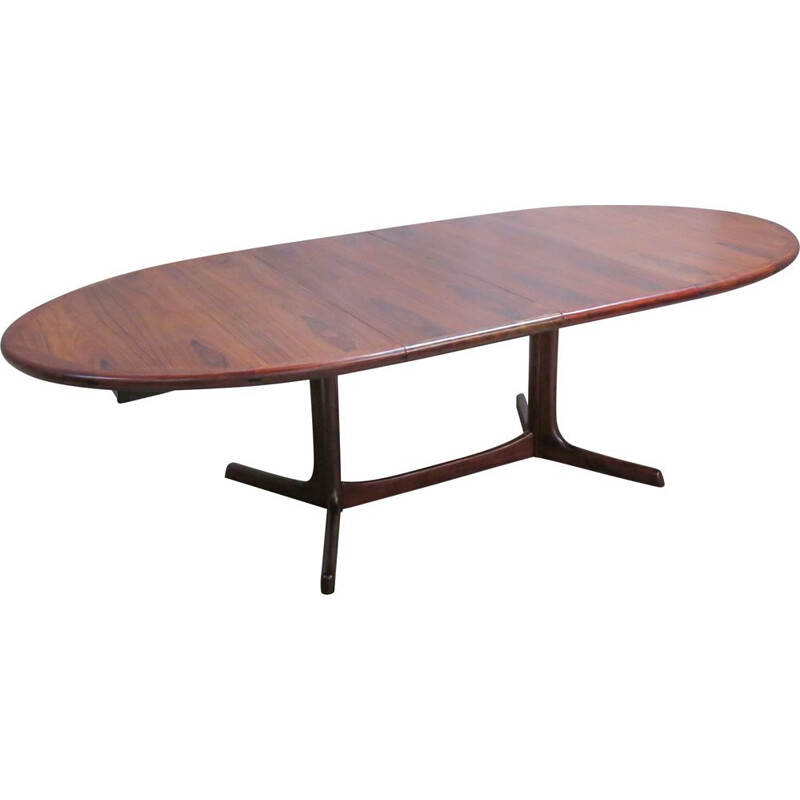 Vintage oval Danish rosewood dining table from Dyrlund