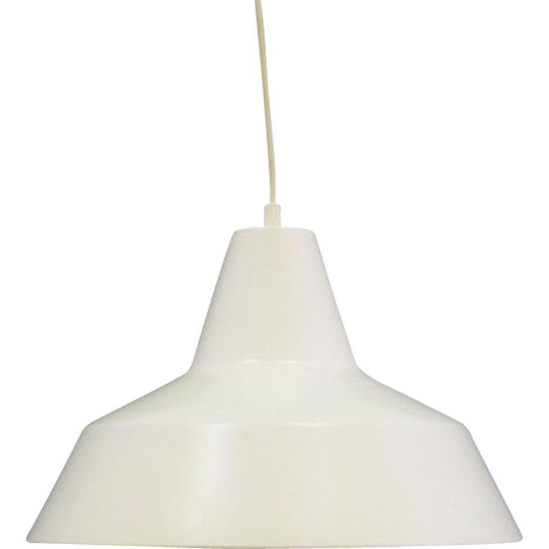 Vintage Danish white hanging lamp
