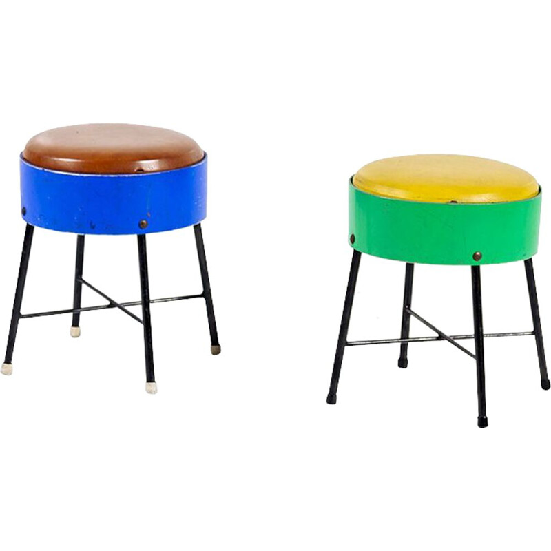 Set of 2 Vintage Children's Stools by Pilastro, 1950s