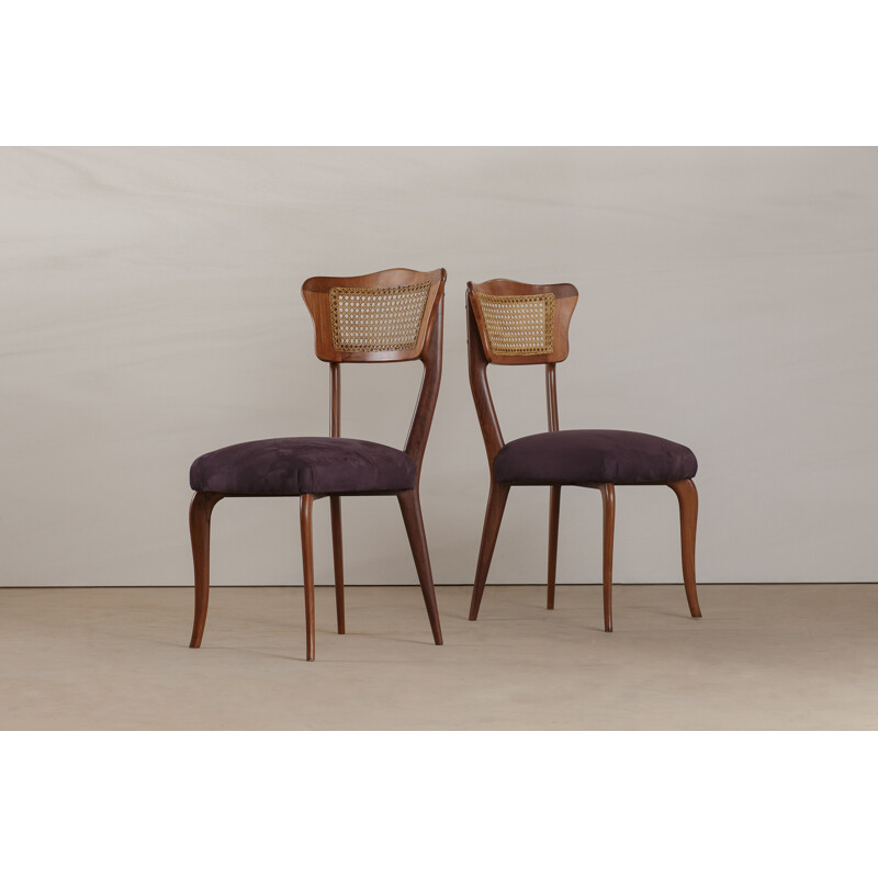 Set of four dining chairs by Giuseppe Scapinelli, 1960s