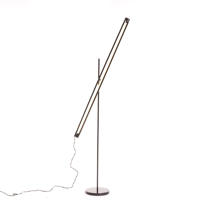 Vintage fluorescent floor lamp by Lival Finland,1980s