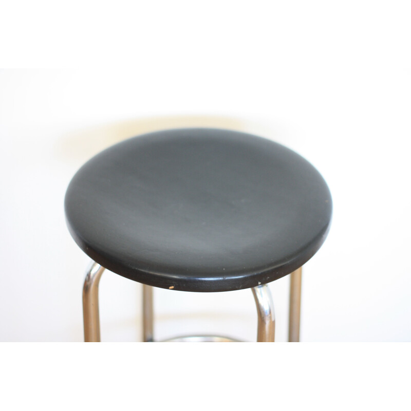 Black Functionalist Barstool 1940s