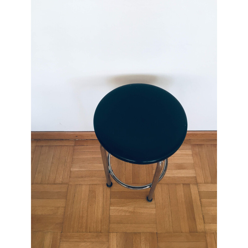 Black Functionalist Barstool 1940s