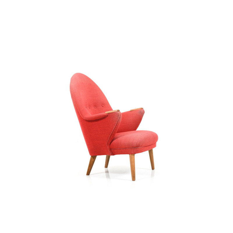 Early red danish Lounge Chair from the 1950s