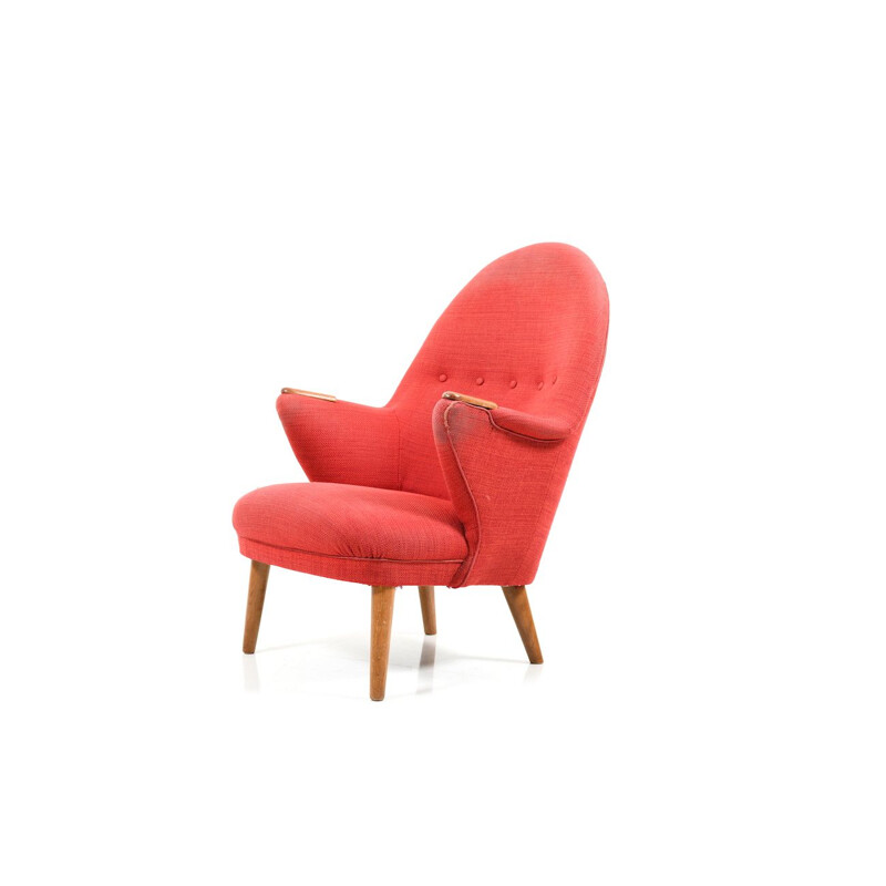 Early red danish Lounge Chair from the 1950s