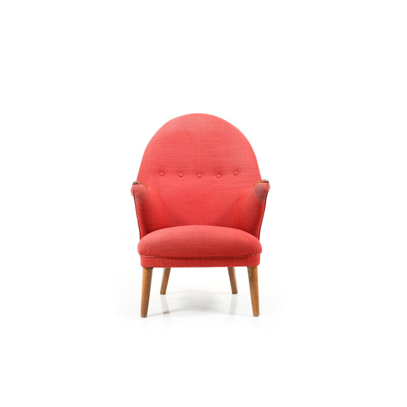 Dänischer Vintage-Sessel rot 1950