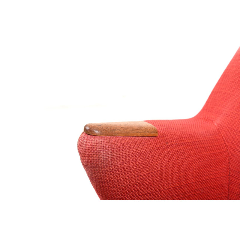 Early red danish Lounge Chair from the 1950s