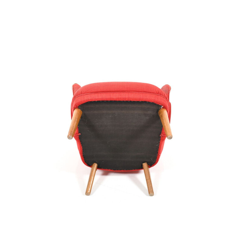 Early red danish Lounge Chair from the 1950s