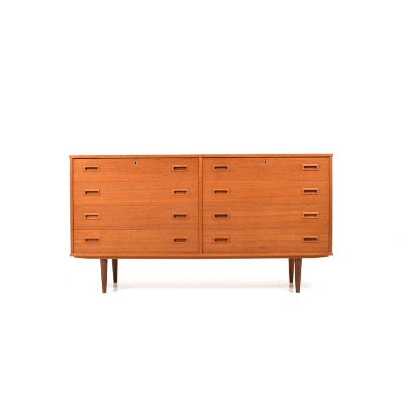 Vintage danish sideboard in teak with 8 drawers,1960