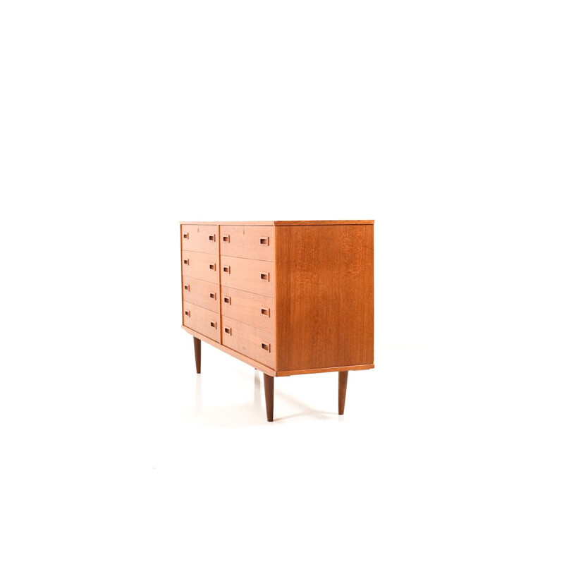 Vintage danish sideboard in teak with 8 drawers,1960