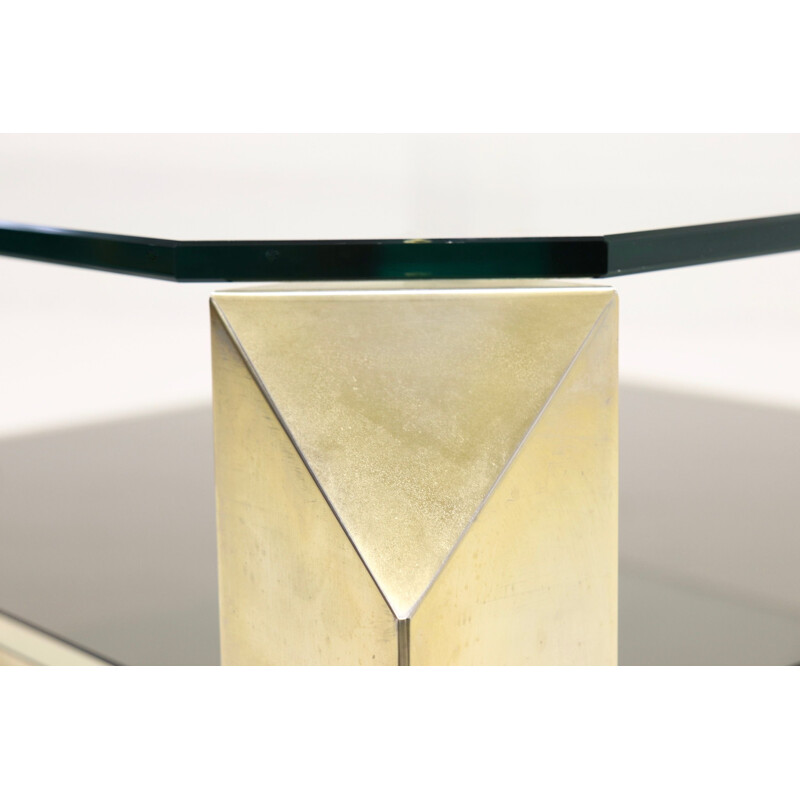 Vintage golden  coffee table by Belgo Chrome,1970